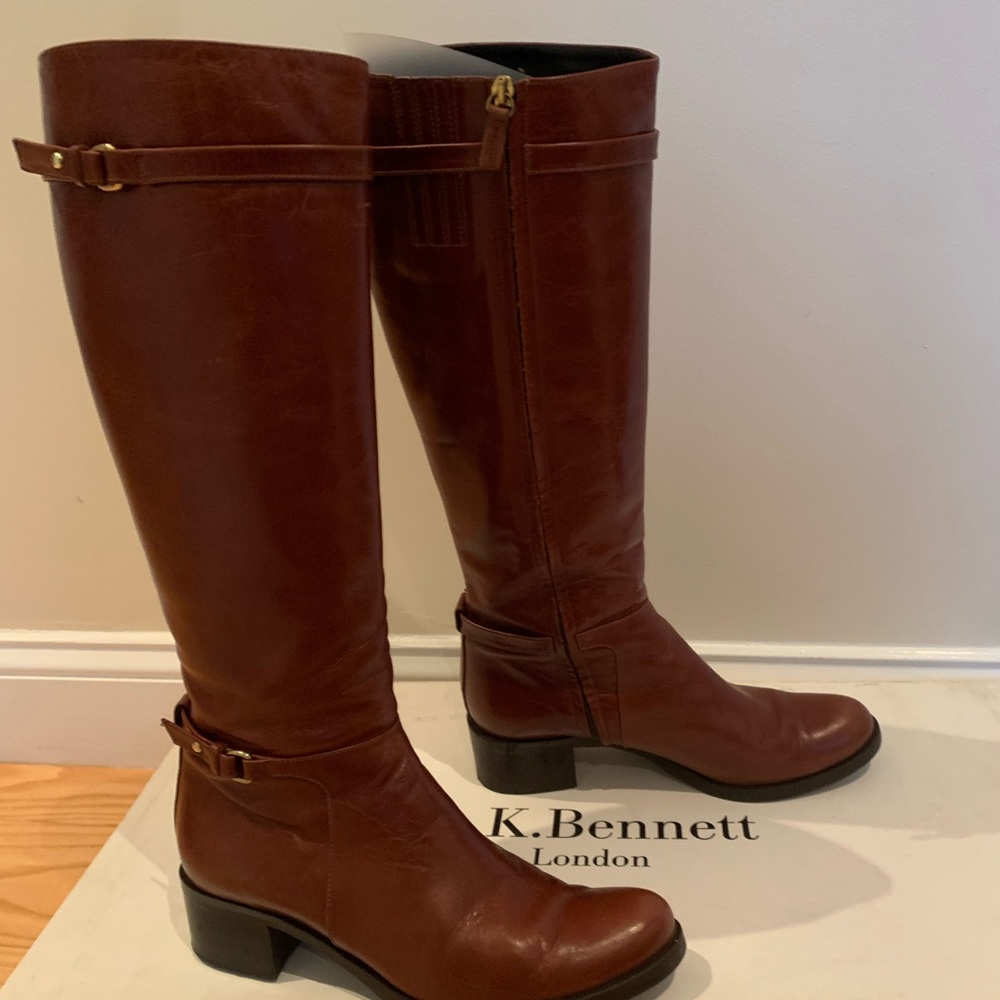 LK Bennett tan leather boots size US 8 (6/39EU)